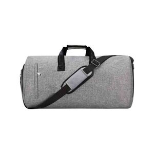 Hudson Cole Canvas Duffel Garment Travel Bag Gray Black NWT